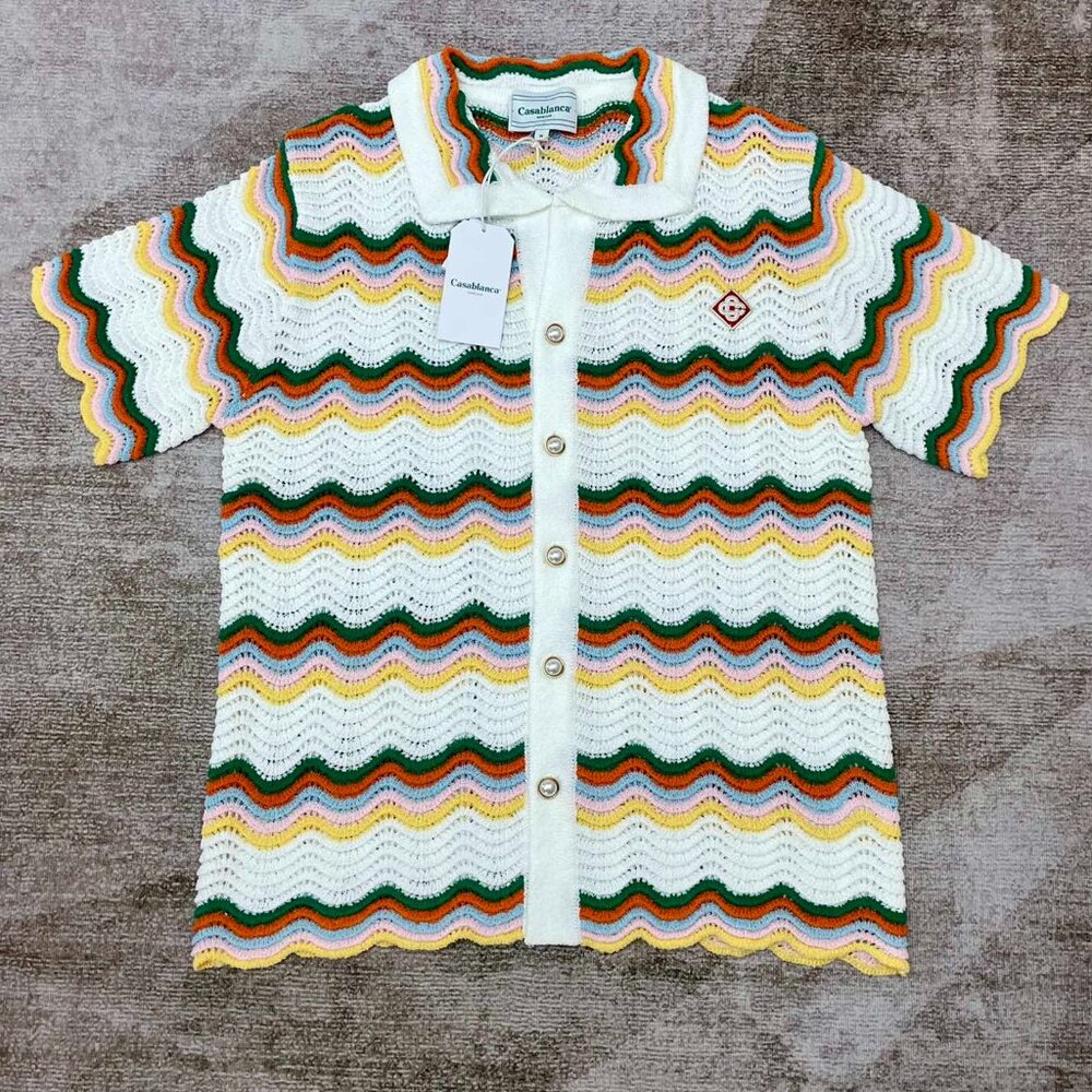 🎀💖Casablanca Women's knitted short-sleeve shirt